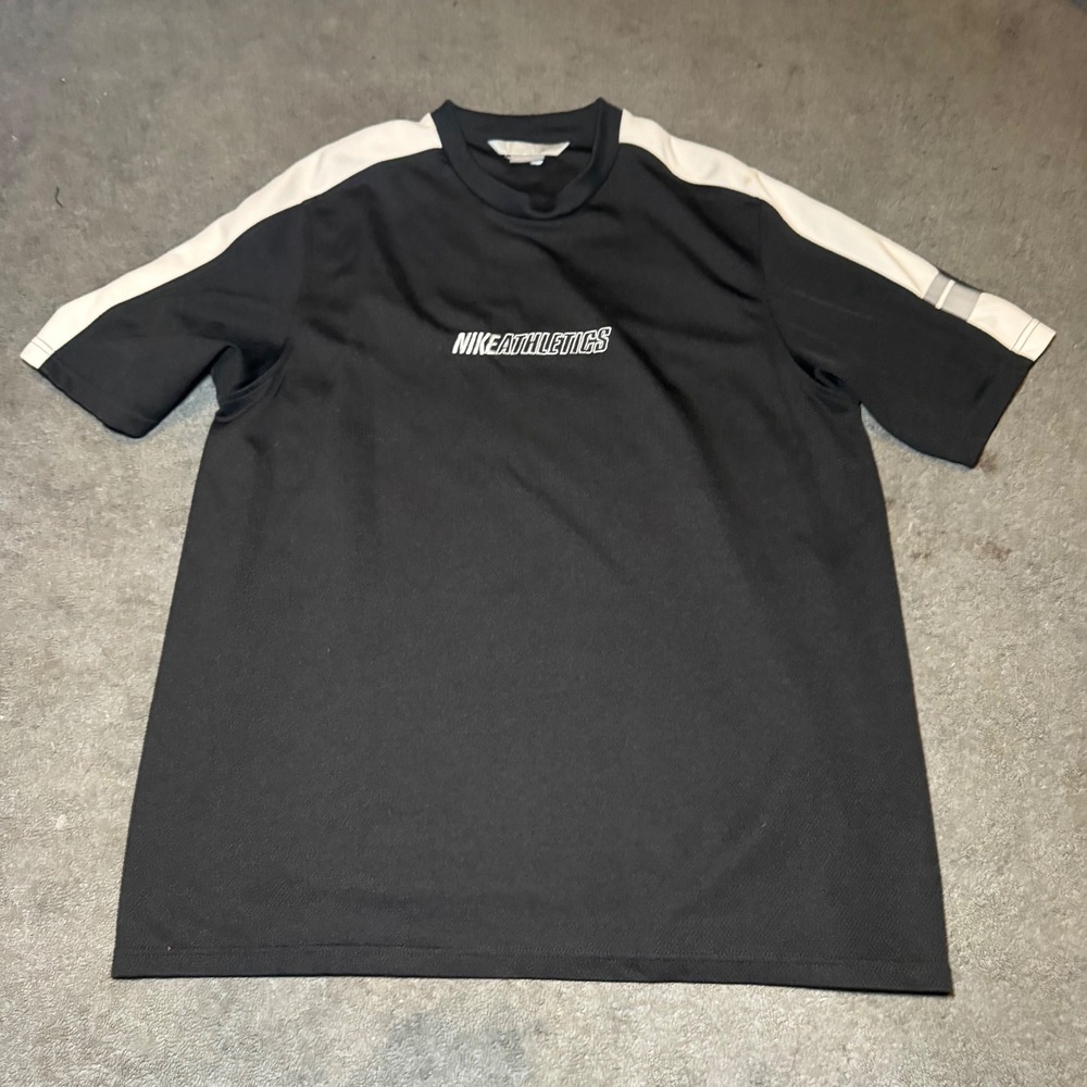 Nike Athletics Mens XL Black White Performance Training T-Shirt Short Sleeve